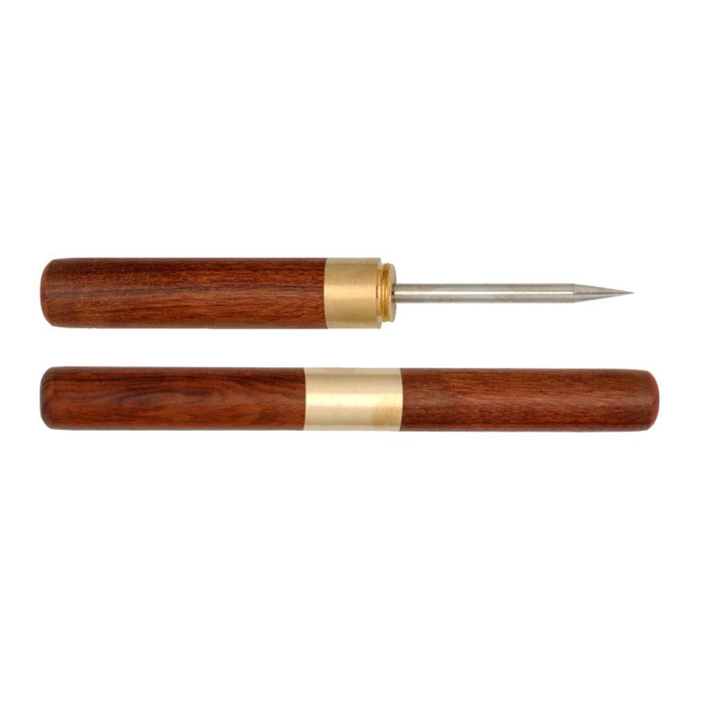 Leather Hole Punching Awl Wood Handle Leather Craft Punching Awl Tool for Leather Craft Stitching Leather Working