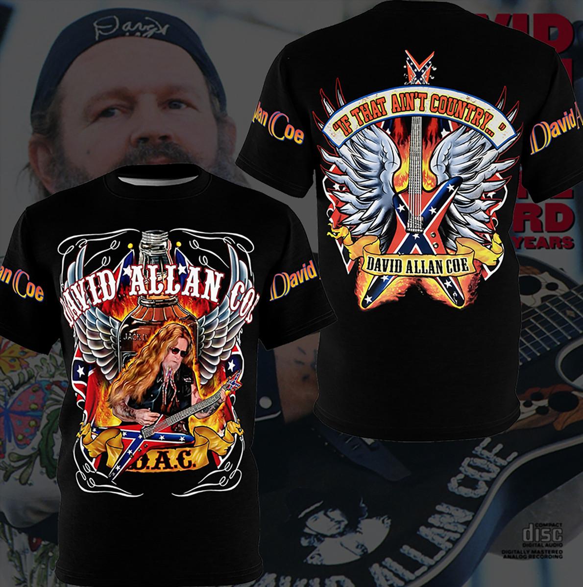 New David Allan Coe World Tour 3D T-shirt S to 5XL XXXXL