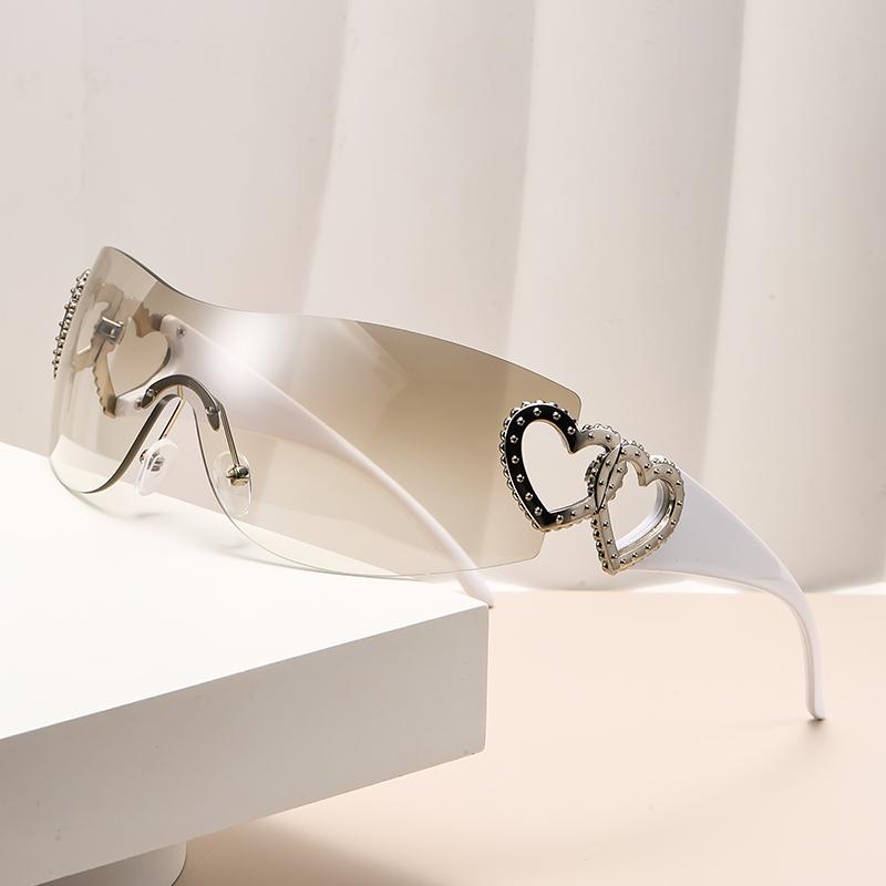 New Women Fashion Sun Glasses Outdoor Sun Protection Glasses Frameless Sunglasses Women Future Eyeglass Sports Glasses Uv400