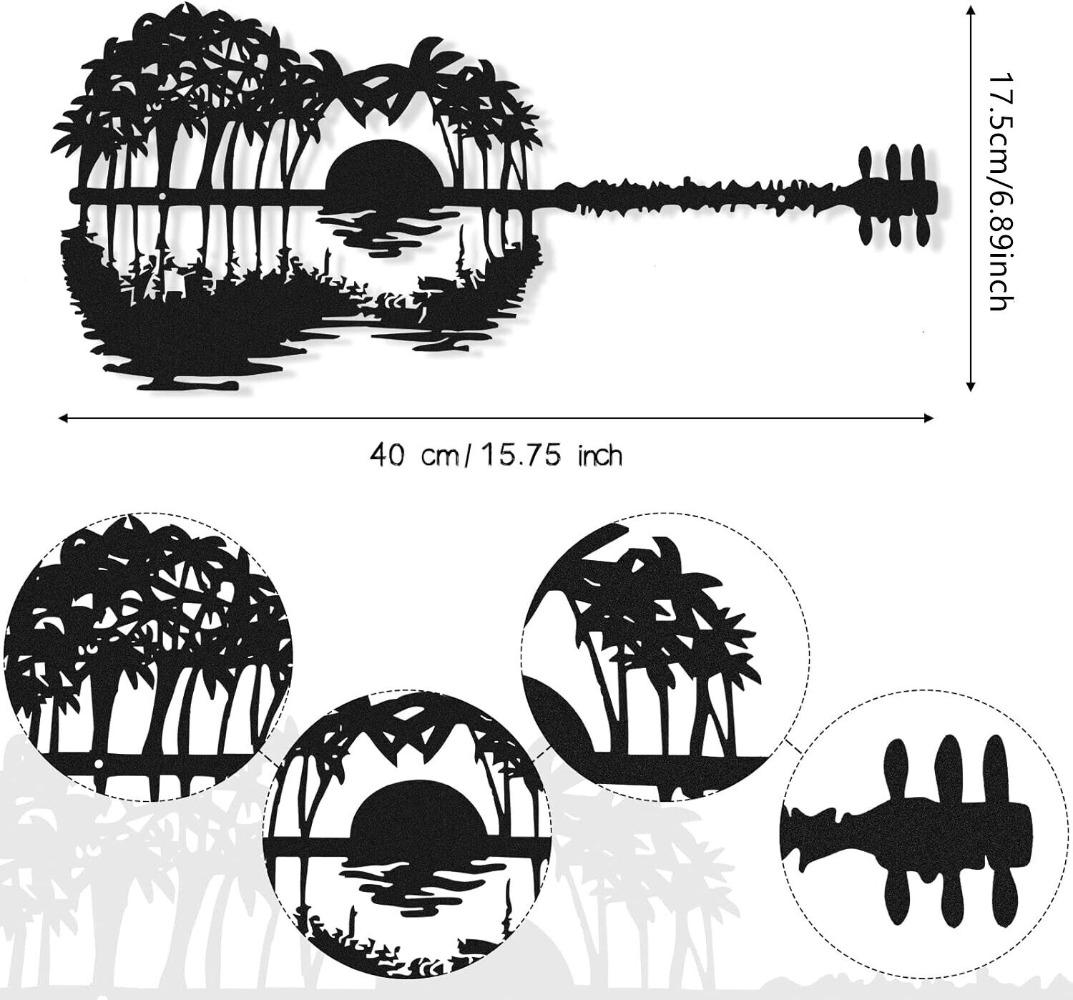 

Настенное искусство в виде гитары из металла в деревенском стиле. Черная скульптура гитары для уникального домашнего декора, стильное искусство из металла для любителей музыки и современных пространств. чёрный
