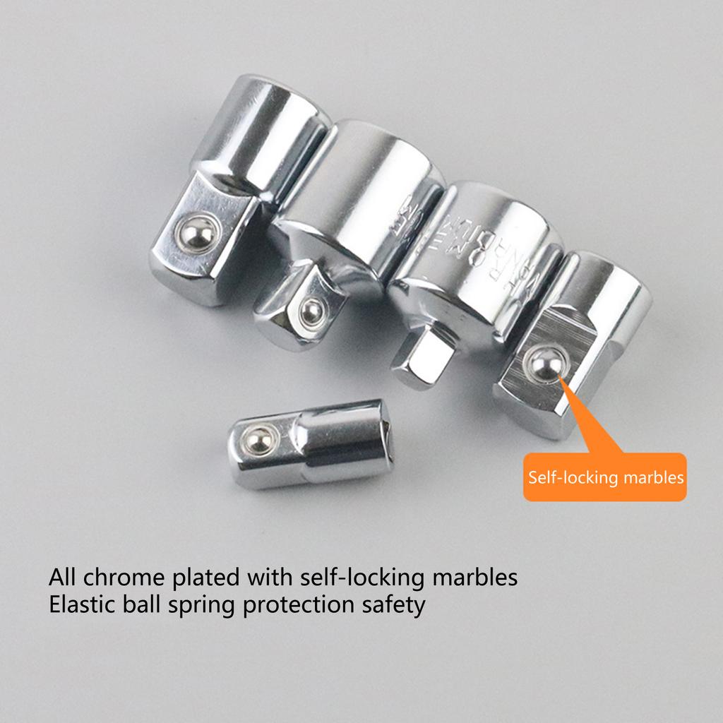6Pcs Socket Adapter Set 1/4inch To 3/8inch 3/8inch To 1/4inch 3/8inch To 1/2inch 1/2inch To 3/8inch 1/2inch To 1/4inch