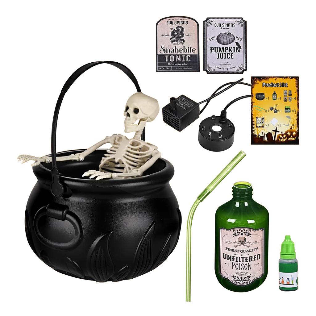 Large Plastic Cauldrons Set Multi-purpose Theme Party Decoration Prop Entryway Welcoming Fright