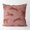 Tiger Zodiac Circus Animal Tiger Year Square Cotton Linen Cushion Decoration Pillow Case Printed Sofa Cushion Case 45Cm*45Cm