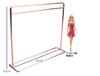 [Large, 45cm Tall] 14 Scale Doll Clothes Rack, Rose GoldPink Gold, Set of 10 Hangers, for Doll Clothes, Dress-Up Dolls, Clothing Rack, 45 x 35cm