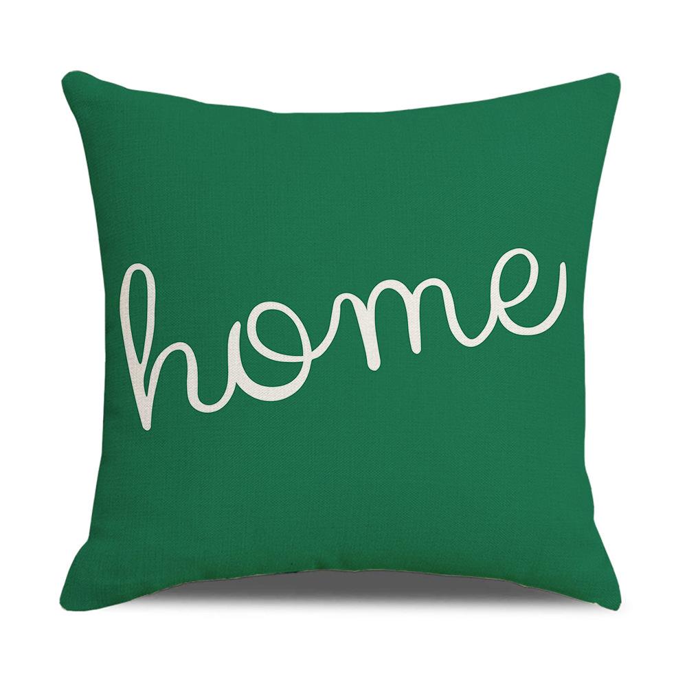 Nordic Simple Pillow Ins Blue Geometric Linen Cotton and Linen Sofa Car Polyester and Linen Pillow Cushion Cover