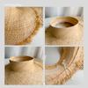 Rough Raffia Hat Women's Summer Sunscreen Eaves Empty Top Straw Sun Hat Vacation Seaside Beach Sun Hat