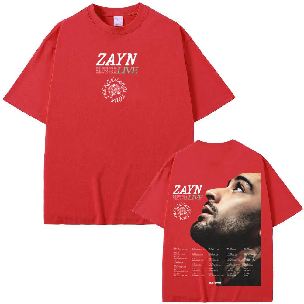 Camiseta Zayn Malik Cantante THE KONNAKOL TOUR Camiseta Manga Corta Mujer/hombre 100% Algodón Gótico Casual Camiseta