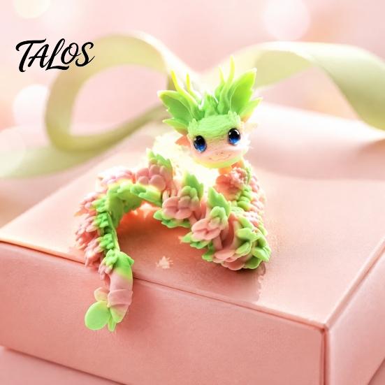 Portable Stress Relief Gadgets 3D Printed Articulated Dragon Fidget Toy, Cute Ornaments, Desk Trendy Room Decor Ornaments Toy for Adults, Fantasy