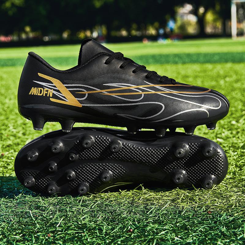 2022 New Football Shoes Adult Students Children Long Nails Broken Nails Game Shoes Football Shoes Front Lace-up Non-slip General