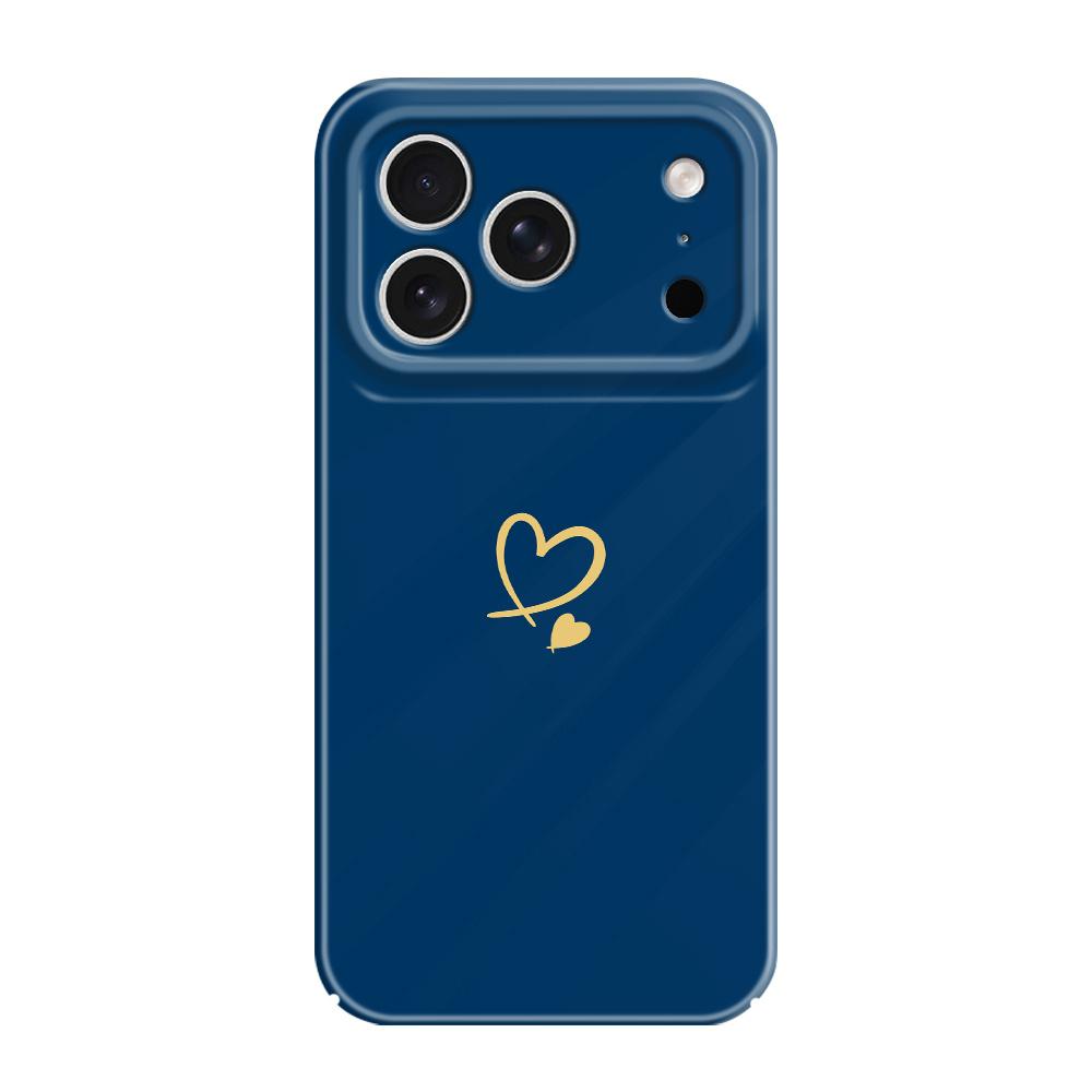 Simple Love Phone Case For iPhone 17 Air 16 16E 15 14 Plus Pro Max Film Hard Cover