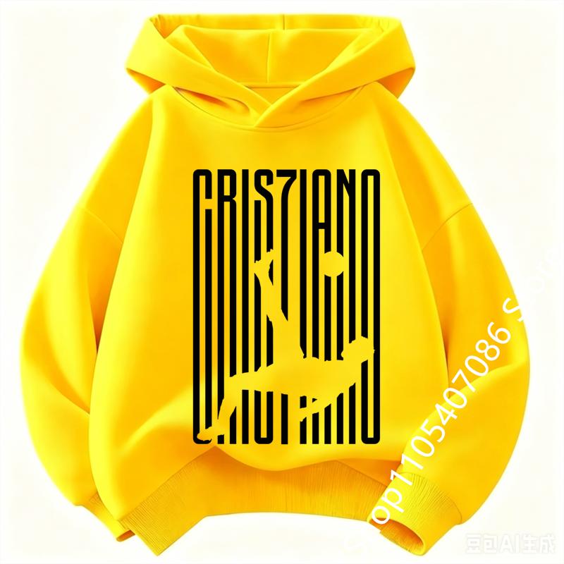 Boys Cristiano Ronaldo Hoodie CR7 Football Player Graphic Hooded Sweatshirt Kids Casual Long Sleeve Sport Pullover