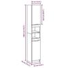 VidaXL Armoire de salle de bain vieux bois bois d'ingénierie, armoire de rangement de salle de bain, placard de salle de 856943