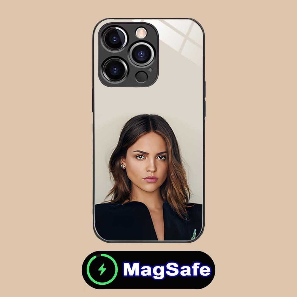 Fashion Eiza Gonzalez Glass MagSafe Mobile Phone Case for iPhone 17 16 15 14 13 12 11 Air Pro Max Plus Mini Colorful Cover