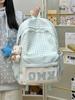 Schoolbag plaid backpack female student schoolbag Korean version large capacity lightweight backpack cute cartoon pain bag new campus bag