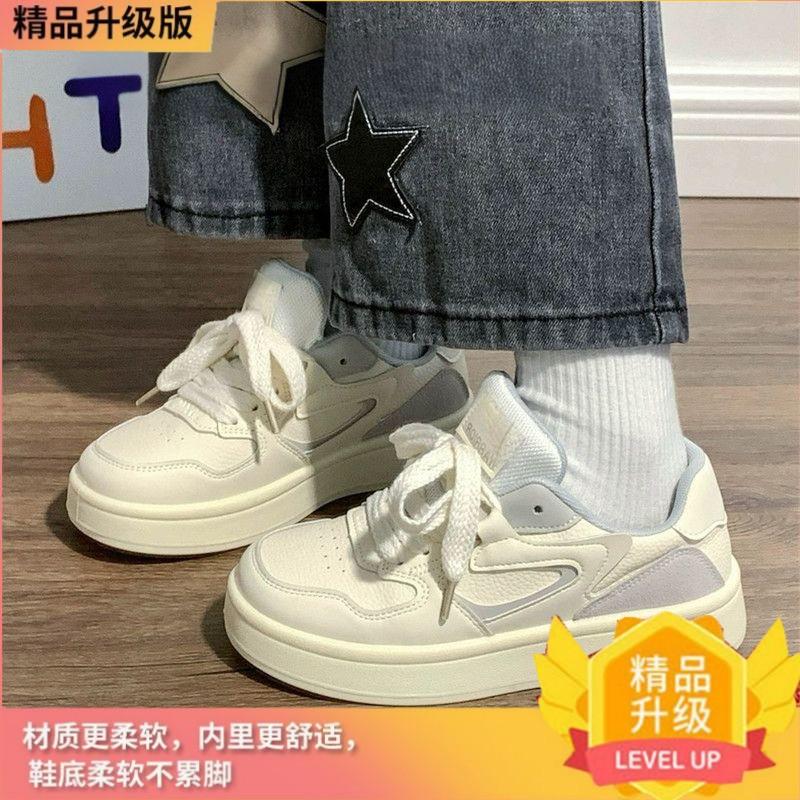 

Платформенные белые женские туфли 2025 новая дышащая универсальная обувь ins нишевые оригинальные женские туфли студенческие кеды женские 40 серый