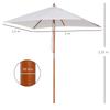 Foldable garden parasol, rectangular beach umbrella, water-repellent and UV-resistant for beach, balcony, terrace and garden