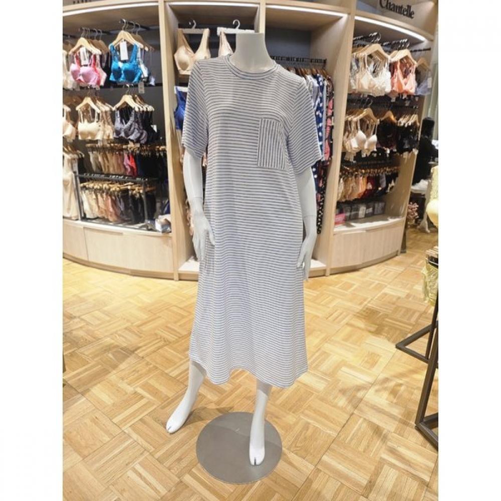 Barbara Stripe Short Sleeve Dress Agw4597l Blue/95
