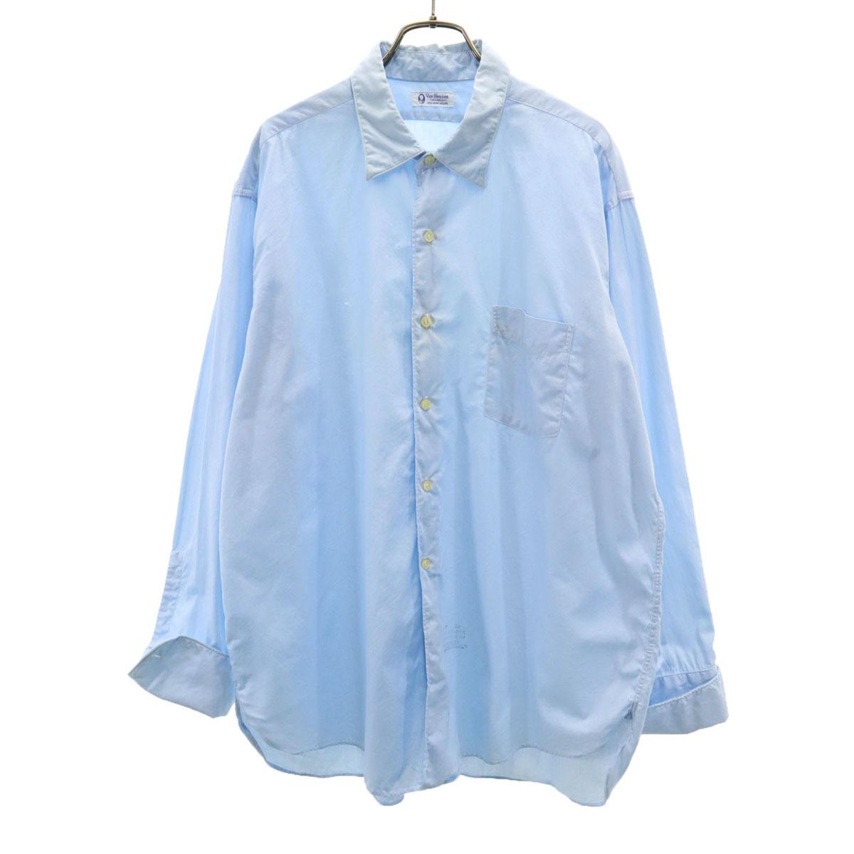 

VAN HEUSEN 50-е 60-е винтажная рубашка с длинным рукавом 17-33 двойные манжеты мужская б/у