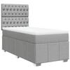 VidaXL Sommier à lattes de lit avec matelas Gris clair 90x200 cm Tissu, lit, lit à plate-forme, lit à panneaux, meuble de 3293858