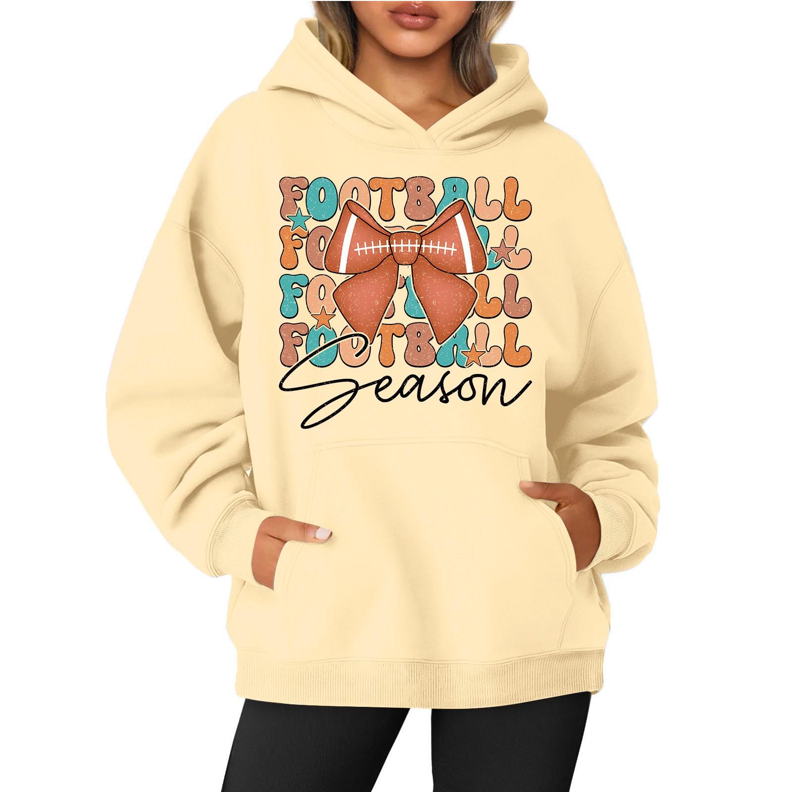 

Женская толстовка с круглым вырезом и длинным рукавом с принтом регби XL жёлтый