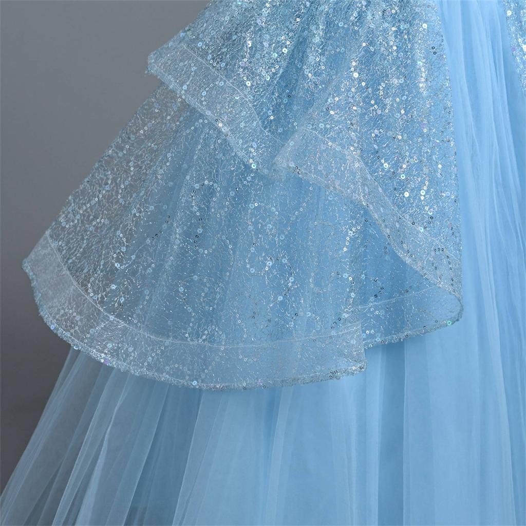 Children's Dresses, Stylish Princess Dresses, Sequined Skirts, Performance Costumes For Middle And Older Childrengirls Skirts