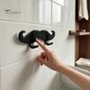 Space Saving Wall Storage Hook 3D Printed Beard Shaped Hook, Self?Adhesive Creative Bathroom Heavy Duty Hanger for Keys Key Towel, Fun Organizer
