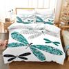 3D Dragonfly Bedding Set Insect Duvet Cover Pillowcase 2/3 Birthday Gift AU180 * 210 Full Size Quick Drying Soft and Minimalist Style Home Textile