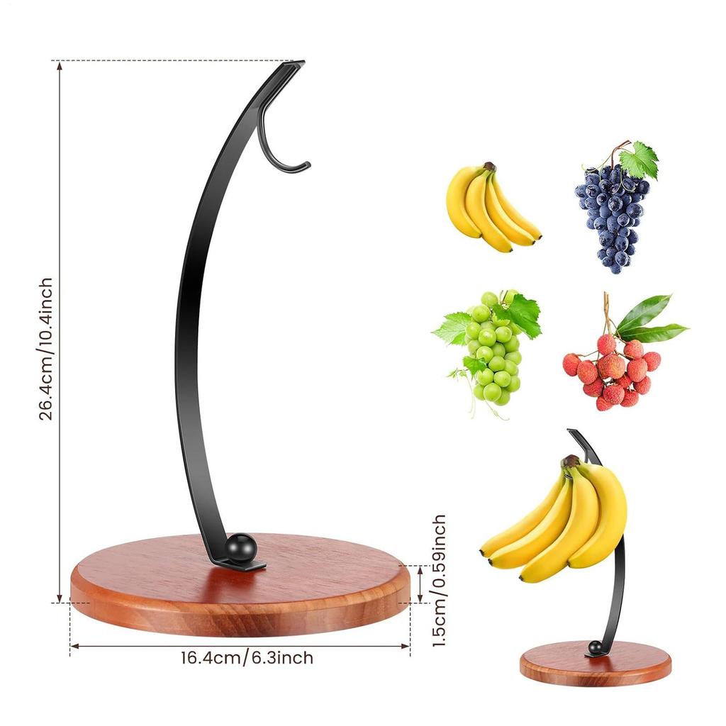 Banana Tree Metal Modern Kitchen Storage Fruit Holder Banana Hook Stand for Home Bedroom Living Room Cabinet Pantry Dining Table