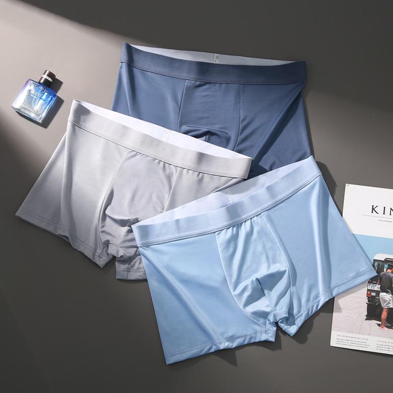 Men's Ice Silk Lightweight Briefs: Breathable, Youthful Comfort.