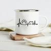 Lustiger Dackel-Druck Kreative Emaille-Tasse Kaffee-Weintassen Cartoon-Hunde Pfote Party-Getränk Bier Saft Milch Tassen Geschenke für Liebhaber Hund