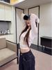 Women's White Lace Patchwork Sailboat Embroidered Long Sleeve T-shirt - Korean Style Early Autumn Versatile Top