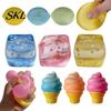 Lemon Stress Relief Toy Transparent Squeeze Toy, Jellyfish Ice Cream Reduction Soft Clear Cube Sensory for Kids Adults
