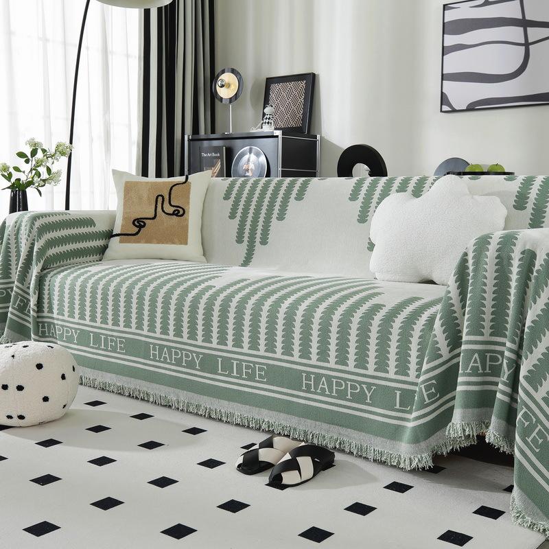 Chenille Sofa Throw Blankets Outdoor Camping Picnic Large Blanket Leisure Beach Towel White Travel Rug Tassels Linen Home Decor