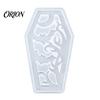 Resin Casting Molds Halloween Coffins Lampshade Silicone Mold, DIY Hollow Ghost Spider Bat Food Grade Crafts Gypsum Cement Epoxy Mold Handmade