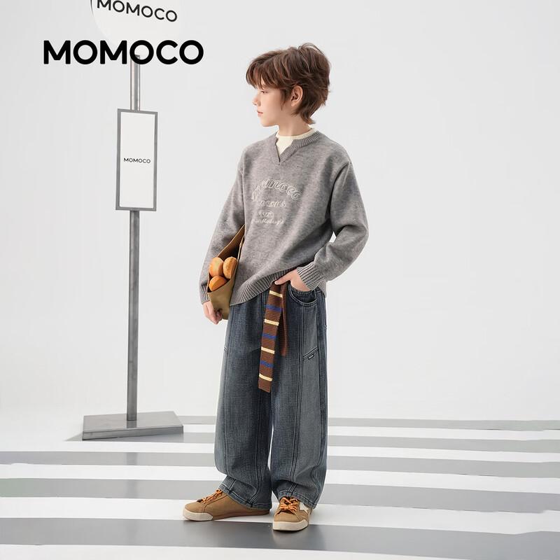 MOMOCO Boys' Winter Fleece-Lined Casual Denim Jeans