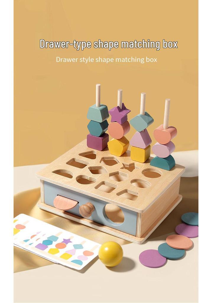 2025 Children's Educational Wooden Shape-Matching Toy: Early Learning Geometric Recognition Box