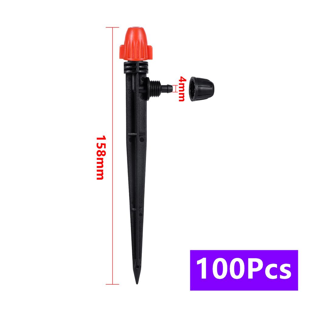10/100Pcs Adjustable Drip Irrigation System Nozzles 4/7mm Hose Scattering Spiked Sprinklers Lawn Irrigation Atomization Cooling