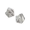 European and American Jewelry, Irregular Metal Pleated Design Earrings, High-end Sense Versatile Niche Earrings Women