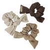 Ruffle Puff Hair Loop Vintage Bow Ponytail Strap Fashion Korean Headwear  for Meatball Head