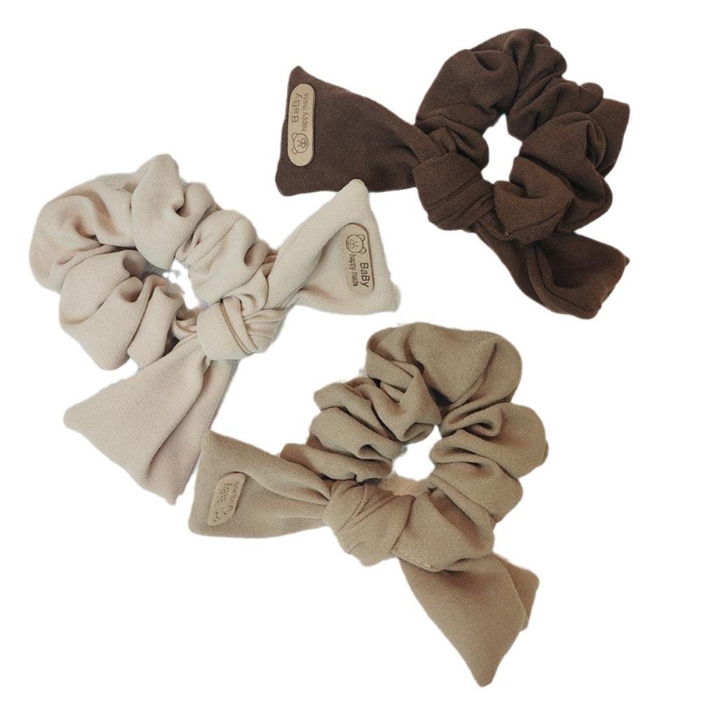 Ruffle Puff Hair Loop Vintage Bow Ponytail Strap Fashion Korean Headwear  for Meatball Head