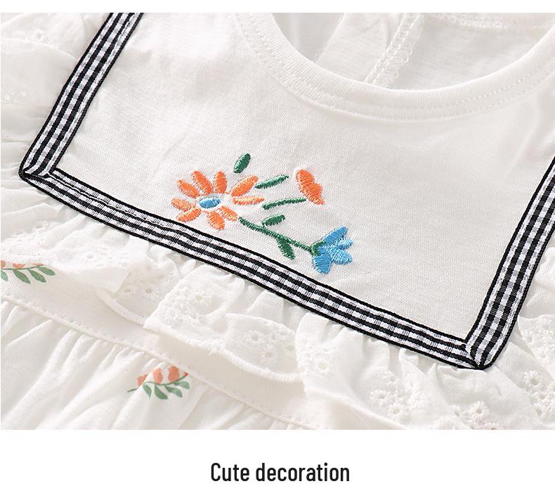 Bestseller Mädchen Sommerkleid mit kurzen Ärmeln aus Baumwolle - Stilvolles Prinzessinnen-Outfit für Kleinkinder