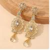 Drop Earrings for Women Classic Multi-Color Rhinestones Fadeproof for Formal Dinner Anniversary Gift for Wife
