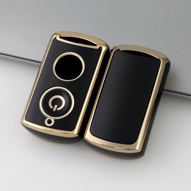 Gold Edge Key Cover for Yamaha NVX155, QBIX, AEROX Motorcycles