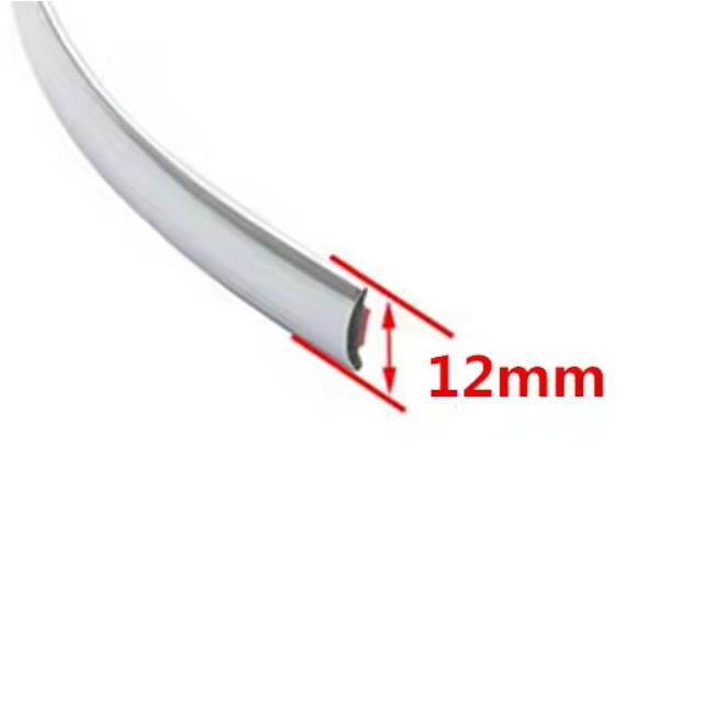 5M Car Chrome Styling Decoration Moulding Trim Strip Tape Auto DIY Body Bumper Protect Sticker 6mm 8mm 10mm 12mm 15mm 20mm 30mm