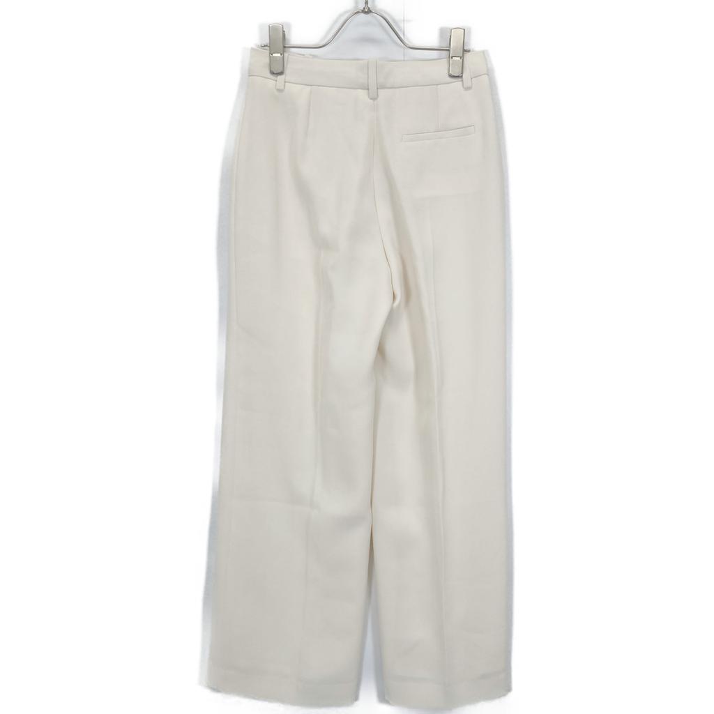 Theory White CLASSIC CREPE WIDE TROUSER C Trouser Pants Bottoms XXO whiteUsed