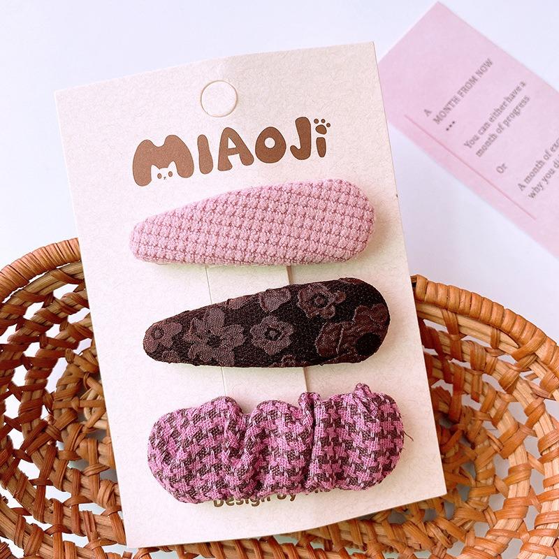 Winter Korean Fashion Cloth Hairpins Women Girls Hair Clips Pin Barrettes Accessories Hairgrips Headdress Headwear Ornament