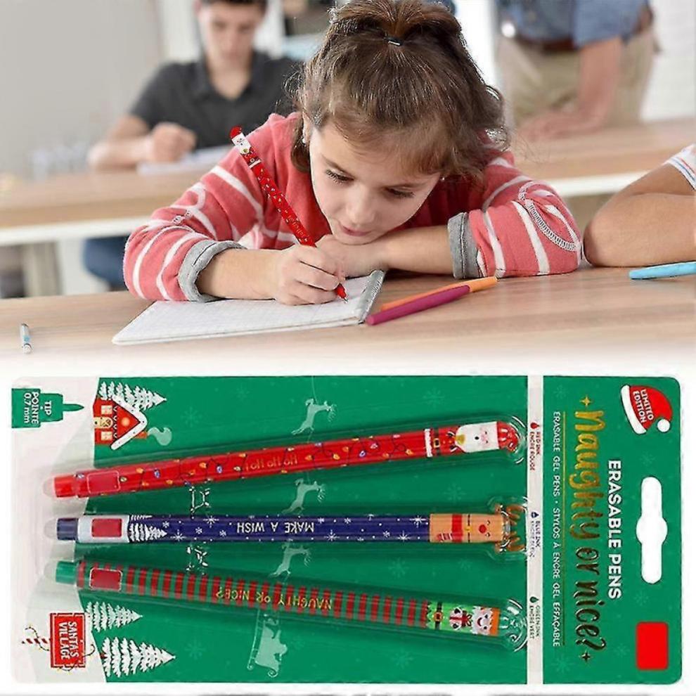 Legami Festliches Gelstift-Set, 3 Radierbare Weihnachtsstifte für Weihnachtsgeschenke weniger