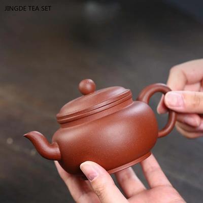 1PCS 190ML Purple Clay Teapot Original Ore Purple Clay Retro Handmade Filtering Teapot Zisha Tea Set