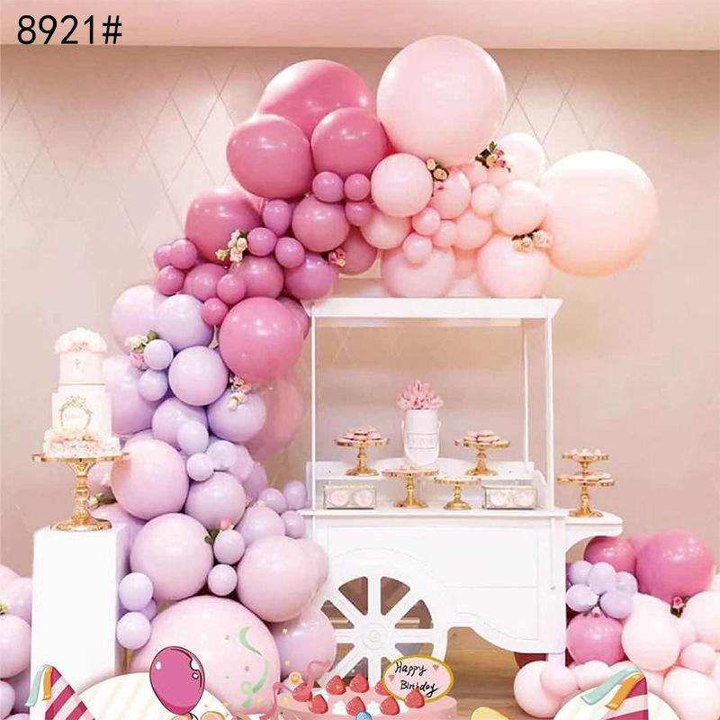 2022 Summer New Birthday Balloon Garland Kit with 2 Hand Balloons Pump pink Color Balloons Set