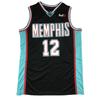 Camisa de Basquete Masculina Memphis Grizzlies Ja Morant 12 Retro Edição Cidade Sem Mangas Mistura de Algodão Top Esportivo